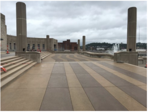 Restored Plaza and Fountain